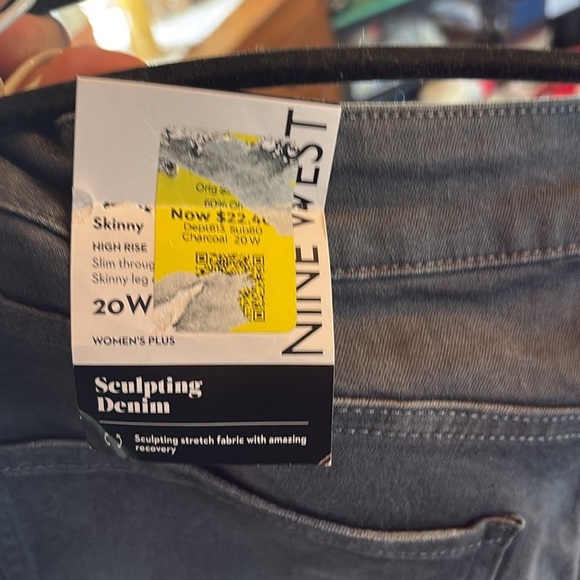 Nine West Gray Skinny Jeans Sleek Stretchy Fit - Picture 7 of 7